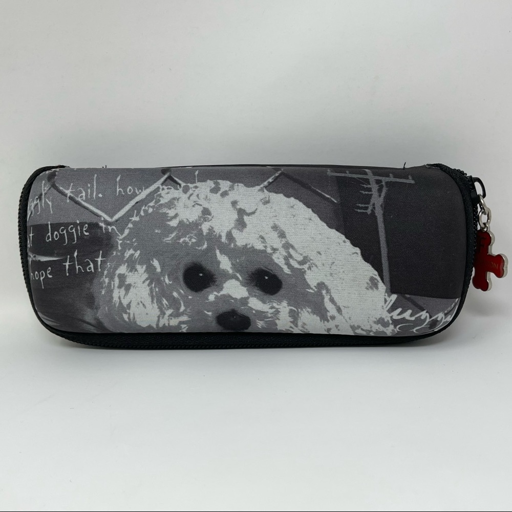 Fuzzy Nation dog picture zippered case  7 x 3 x 2